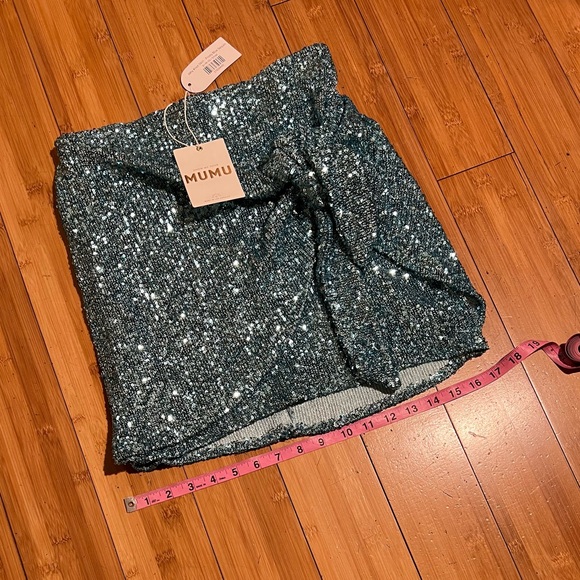 NWT Show Me Your Mumu Frosty Blue Sequin Why Not Skirt Size S - Picture 13 of 15